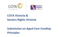 Submission on Aged Care Funding Principles preview image